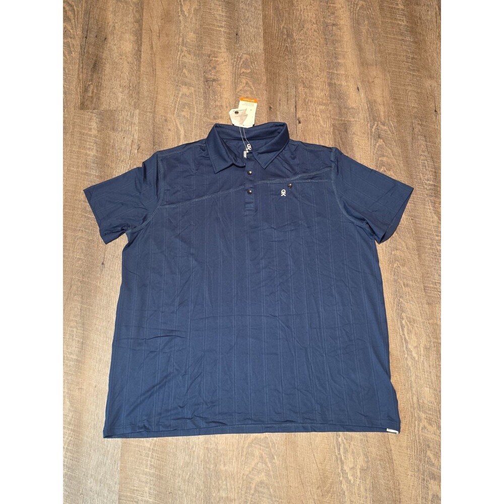 Little Donkey Andy Men's Short-Sleeve Blue Polo Shirt 2XL XXL DryTech UPF50+